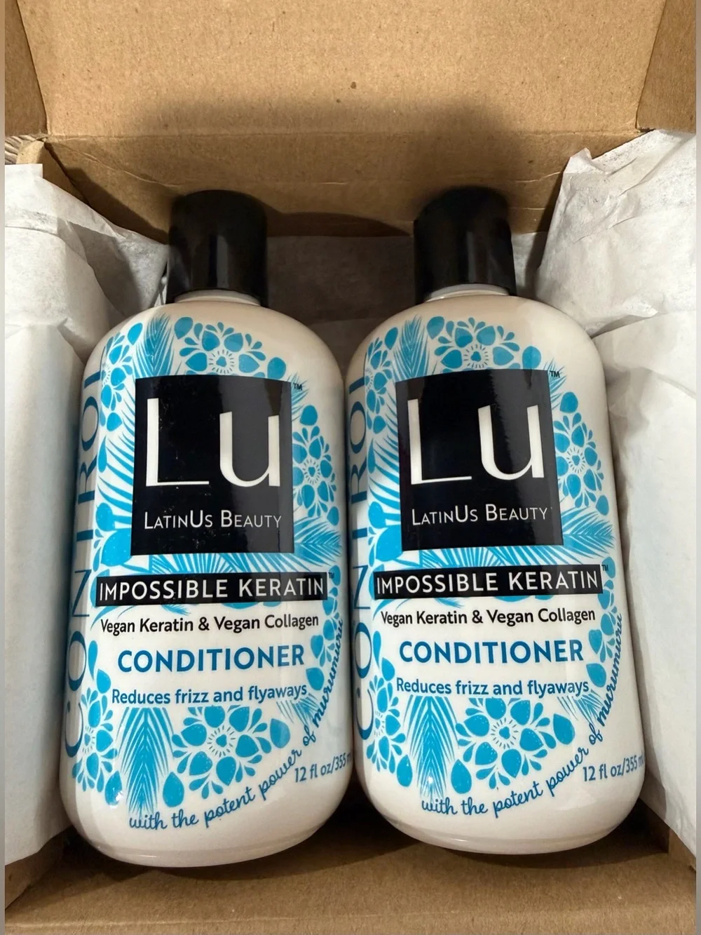 Lu by LatinUs Beauty Control Collection Conditioner 12 fl oz 2-pack NEW